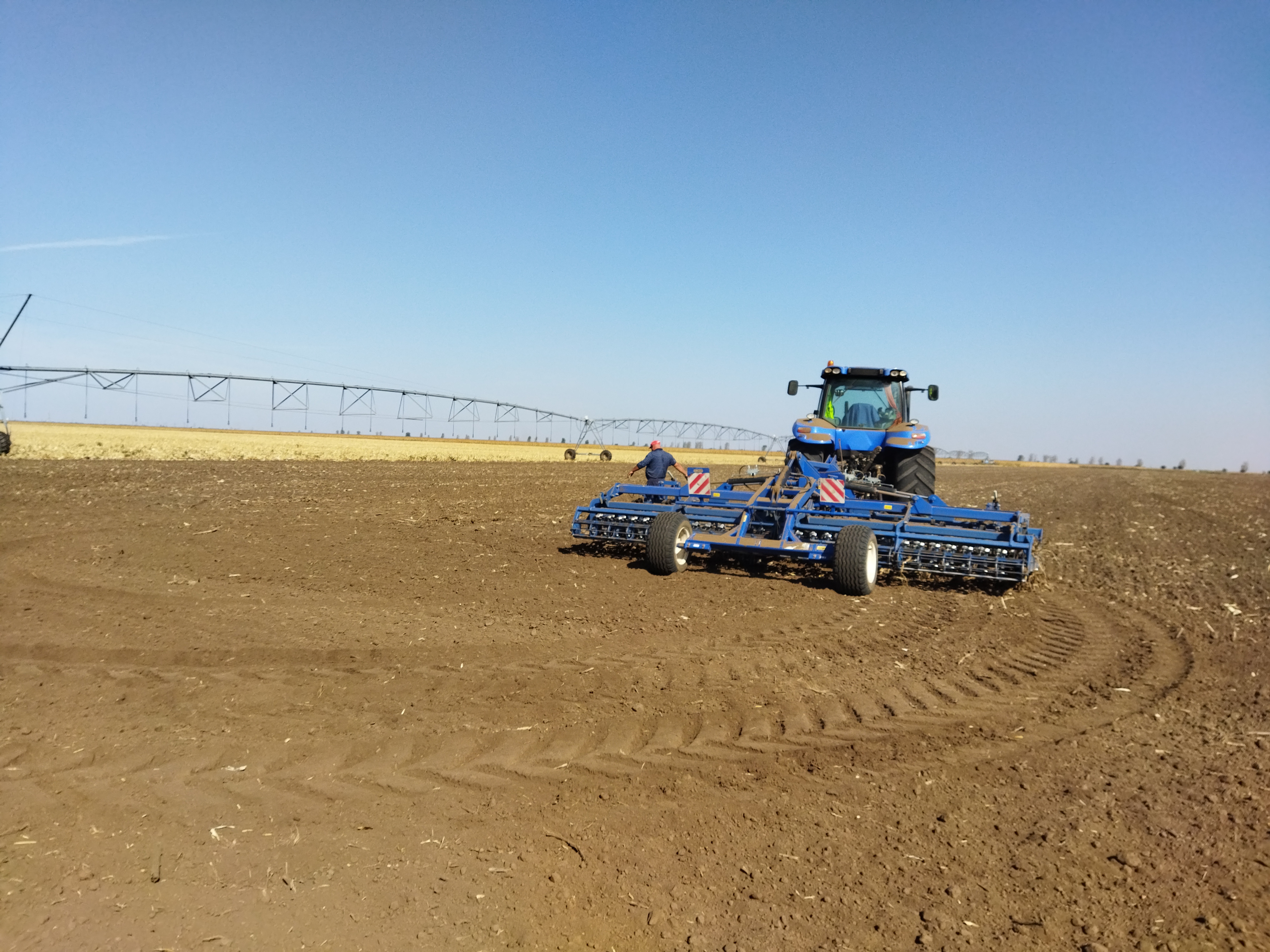 Tracteur semant du blé en octobre